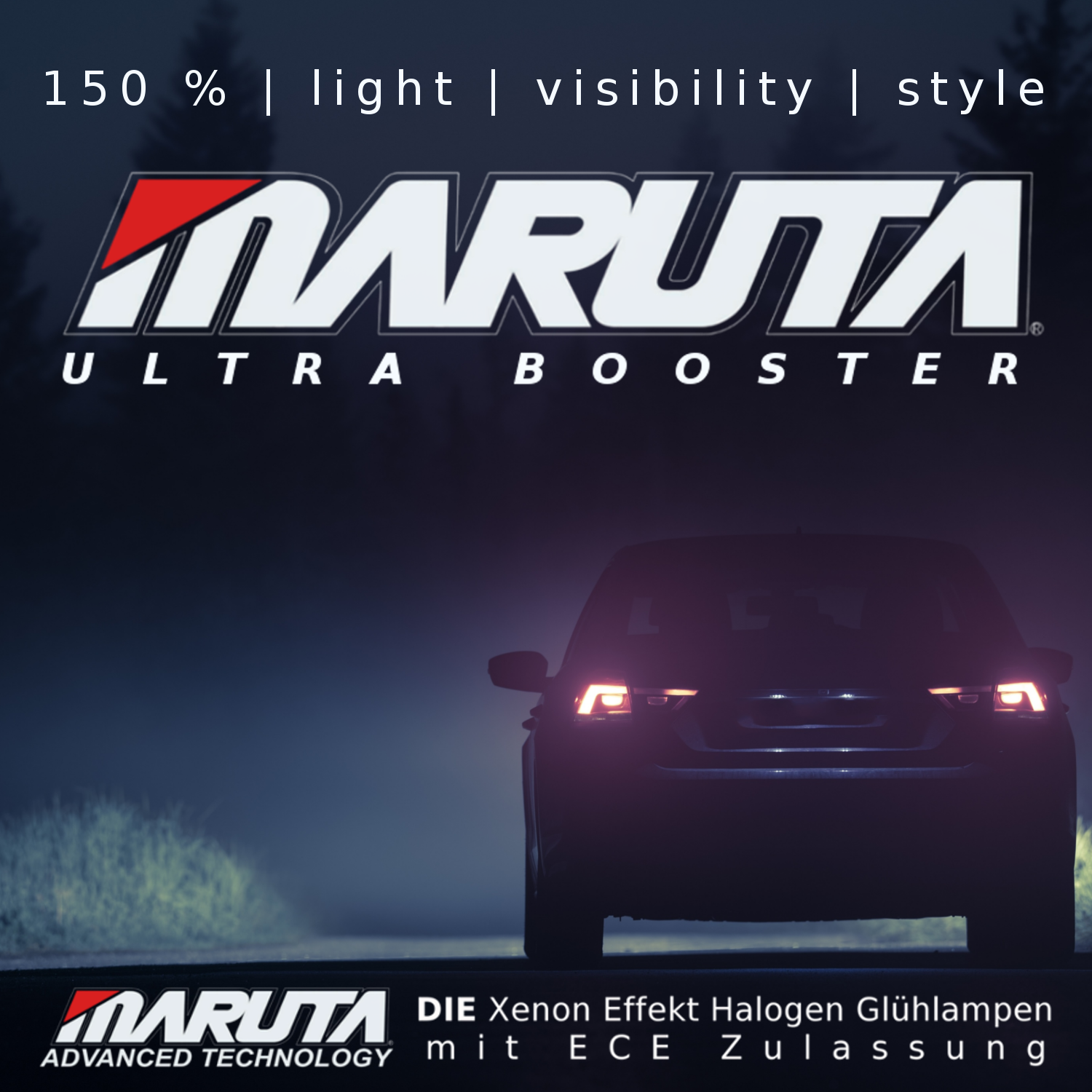 MARUTA ULTRA BOOSTER H4 60/55W +150% Helligkeit, Halogenlampe für Scheinwerfer, Abblendlicht, Fernlicht, 3800K langlebige Xenon-Gas Birne mit hochwertigem Quarzglas & Straßenzulassung (ECE Prüfzeichen) - Bild 5